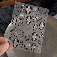Embossed 5D Sticker | Snake 2025 New Snake Head Full Color Silver Laser | Nail Stickers