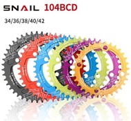 ใบจาน Snail  BCD104  ขนาด 34/36/38/40/42 T ใบจานจักรยาน ใบจานเดี่ย่ว อะไหล่จักรยาน