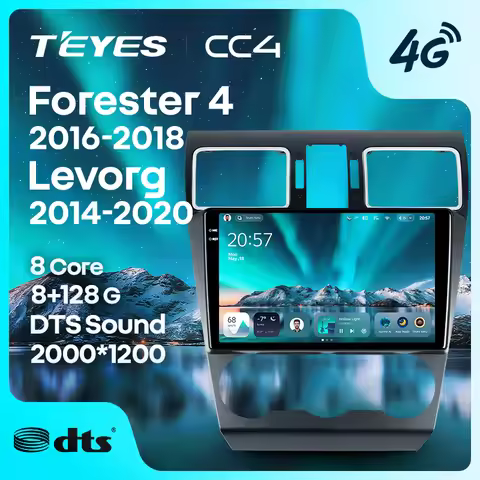 TEYES CC4 For Subaru Forester 4 SJ 2016 - 2018 Levorg VM 2014 - 2020 CarPlay Android Auto 2DIN Car h