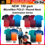 Oren Sport / WT-SPORT Sublimation Unisex Microfiber Polo / Round Neck Shirt