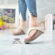 R168-7 รองเท้าเสริมส้น2.5นิ้วคีบหน้าสามเหลี่ยมทูโทน(เท้าอวบอูม+1ไซส์)