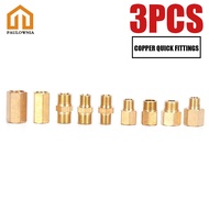 Brass Hex Reducing Adapter M8x1 to M10x1 High Pressure 30MPa 4500PSI Threaded Fitting 3pcs