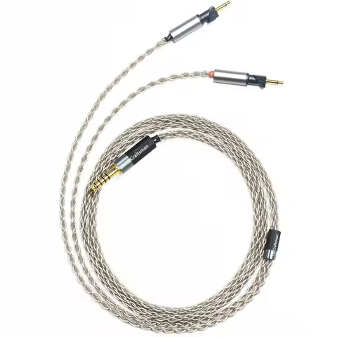 6N Single Crystal Silver Headphone Upgrade Cable for Abyss Diana V2, Diana TC, Diana MR, Diana DZ, J