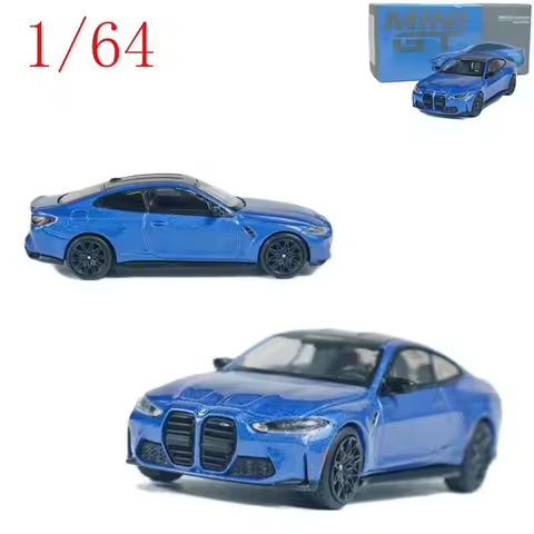 MINI GT Diecast 1/64 Scale ‌BMW M4 Competition G82 Blue M Series Alloy Car Model Toys for Boys Gift