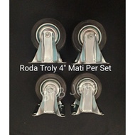 4" Trolley Cart Wheels 1 Set Contains 4 Wheels Dead All