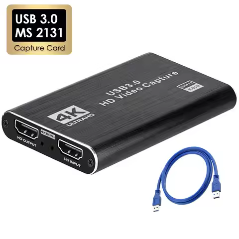 4K USB 3.0 Video Capture Card HDMI-compatible 1080P 60Hz HD Video Recorder Grabber For PS4 OBS Game 