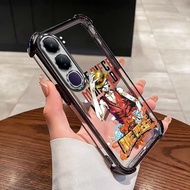 Vivo Y31 5G One Piece Luffy Case Airbag Clear Phone Case Rubber Phone Cover