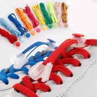 1 Pair 18 Colors Elastic Shoelaces Round Locking No Tie Shoe Laces Kids Adult Quick Lazy Laces Rubber Women Sneakers Shoelace