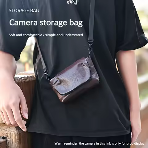Soft Leather Camera Case Bag For Fuji X100VI X100V X100f X70 X100s Fujifilm Panasonic LX100 Canon Po