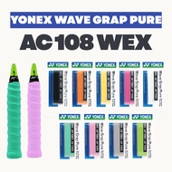 Yonex AC108WEX Wave GRAP Pure Overgrip Synthetic Tacky Anti-Slip Tennis Badminton Racket Grip