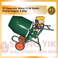 Shengyik Concrete Mixer TKCM-3T Robin 5.0hp Gasoline 4 Stroke Engine Machine Cement  / Electric Motor 1.5hp