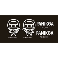 Motorcycle stickers, helmet stickers, Panik, ga panik, no mass, no 7 stickers