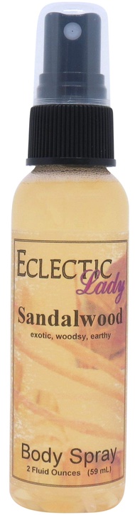 Sandalwood Body Spray, Body Mist for Women with Clean, Light & Gentle Fragrance, Long Lasting Perfum