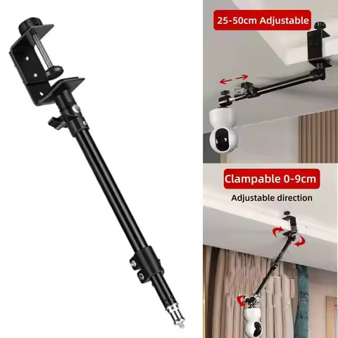 360° Rotation Mini Camera Holder Retractable No Punching Smart Camera Mount Clip Fixation for Xiaomi