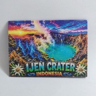 LOKAL KAWAH IJEN iron fridge Magnet IJEN CRATER/ refrigerator sticker/ souvenir/ for local and inter