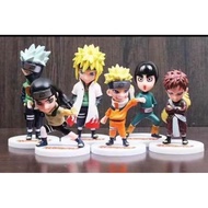 8cm -12cm naruto 6pcs cute mini figure set