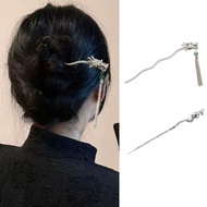 WMMB Temperament Dragon Shape Hair Pin New Chinese Style Hair Pins Cheongsam Hanfu Hair Accessories for Woman Teens Long
