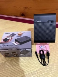 （二手 近全新 ）黑色 Canon SQUARE QX10 隨身相片印表機／無線列印 熱昇華 印相機