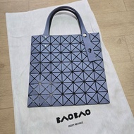 Issey Miyake 三宅一生 BaoBao 基本款 藍色牛仔仿舊 7x7 肩背 手提包