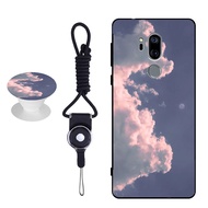 (High quality)Full Anti Shock LG G7/G7 ThinQ Phone Case Cover with the Same Pattern ring and a Rope
