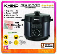 *FREE KITCHEN TOWEL* Khind 6L Pressure Cooker PC6100