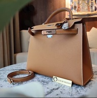 "Hermes Kelly 28 Epsom Gold 37 PHW"