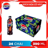 THÙNG 24 CHAI NƯỚC NGỌT KHÔNG CALO VỊ CHANH LEMON ZERO CALORIES PEPSI 390ML