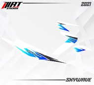 Striping SkyWave - Stiker Transparan SkyWave Carbon (Sudah Terpotong)