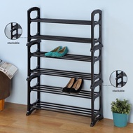 FCR0 Stora 2-Tier Stackable Shoe Rack - Black