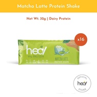 Heal Matcha Latte Protein Shake Powder - Dairy Whey Protein (16 sachets) HALAL -  Meal Replacement, Whey Protein