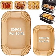 Pack of 160 Baking Paper for Hot Air Fryer Ninja, Baking Paper for Ninja Foodi Flexdrawer 10.4 L Hot