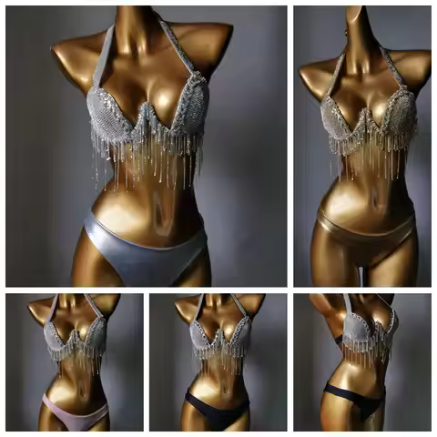 2023 newest crystal bikini swimwear fashion bar bikini blingbling swimwear bikini popular bathingsui