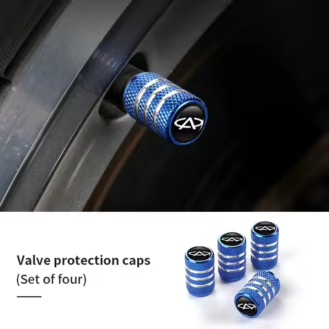 4Pcs Knurled Aluminum Wheel Tire Valve Stem Caps Fit Chery Tiggo7 Tiggo8 Pro Omoda5 Jaecoo J7 J8 Jet
