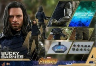 Hottoys 1/6 avengers infinity war bucky barnes mms509 膠袋未開盒頂有凹