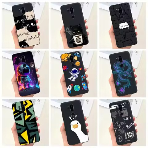 For LG G7 ThinQ Case G710 LM-G710 Soft Silicone Phone Case Cute Cat Space Man Shockproof For LG G7 T