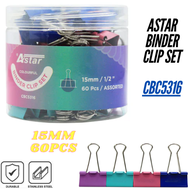 Astar Colourful Binder Clip/DOUBLE CLIP 15mm/19mm/25mm/32mm/41mm/51mm/ 60mm (CBC) (Price For 1 Drum)