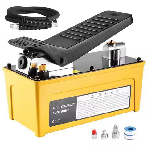 SucceBuy 10,000PSI Air Hydraulic Pump 0.42 Gal Reservoir Treadle Foot Pump for Automobile Repair Fra