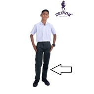 Secondary School Uniform Cutting Slim Dexwin Green Pants Seluar Hijau Panjang  Cotton Pakaian Sekola