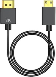 SkyeySnail 1m / 3.3ft 8K HDMI Cable High Speed 48Gbps, Type A to C, Mini HDMI 2.1, Ultra Thin, Hyper