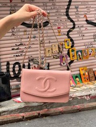 Chanel  Vintage 粉色鏈條包