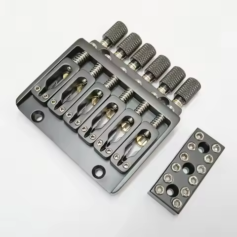 Pure Copper Headless Guitar Bridge With String Lock Brass