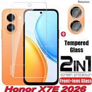2in1 3D Curved Tempered Glass For Honor X7E X7D X7C X7B X7A X7 E HonorX7E HonorX7D 5G 4G 2026 Rear C