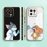 Funny Cat Mouse Cute Tom And Jerry Side Printed E-TPU Phone Case For XIAOMI POCO F4 F3 M5 M4 X5 X4 X3 C40 F5 F1 REDMI K50 K40 NOTE 12 11 10 S GT PRO PLUS NFC Gaming Turbo 5G