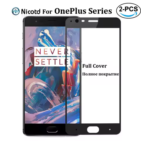 2Pcs/Lot Full Cover Tempered Glass For OnePlus 3 3T 5 5T 6 6T 7 7T Screen Protector For One Plus 3 t