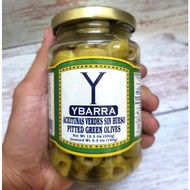 YBARRA << TT jar 350g >> Green O LIU FRUITS Manzanilla Pitted Green Olives