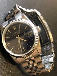 二手港錶 Rolex 勞力士 港勞 機械錶 DateJust 16234 白鋼殼版 藍色銀條丁面盤  錶徑36mm
