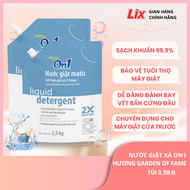 Combo 2 Túi nước giặt xả Matic hương Garden Of Fame 3.5Kg Lixco N7003 - Sạch khuẩn khử mùi kết hợp g