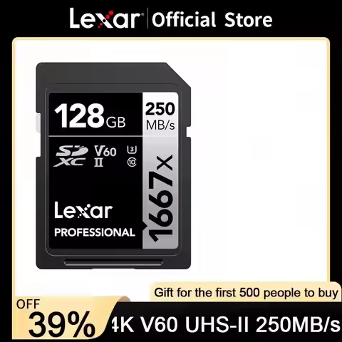Lexar SD Card 1667X Official Original 250MB/s 64GB 128GB 256GB Memory Card SDXC UHS-II V60 U3 C10 Fl