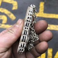 Antique Miscellaneous Collection Daqing Qianlong Year-Made Guanyin Pendant with Chain Antique Miscel