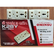 Combo ( 5c) Ổ Thái 3 cửa K28Y chống cháy OMINSU